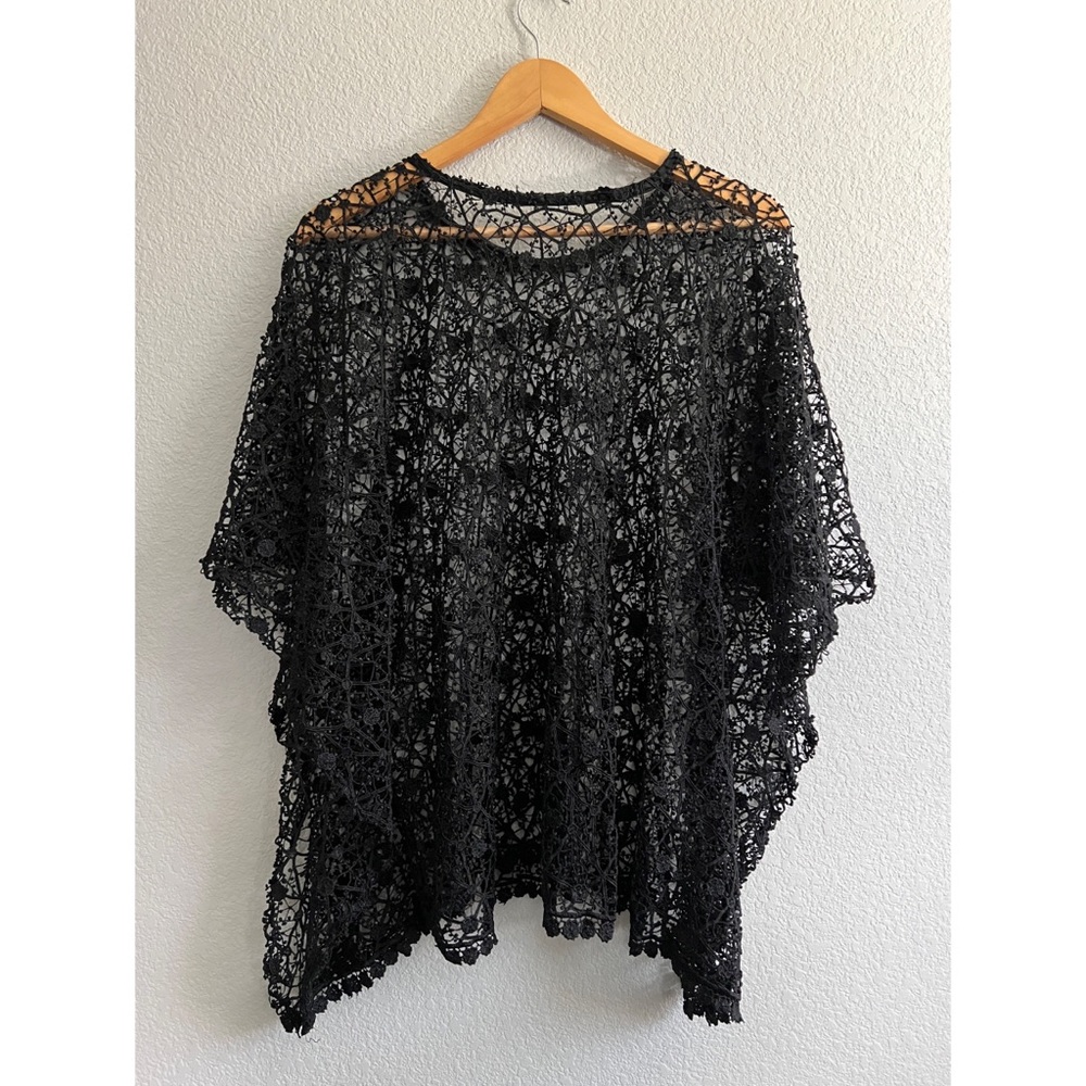Black Embroidered Cape